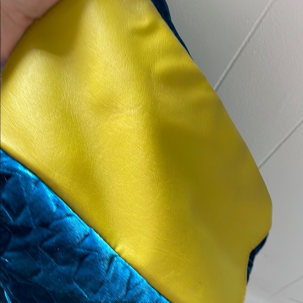 Betsey Johnson Quilted Backpack with Yellow Pom Pom - Picture 7 of 8